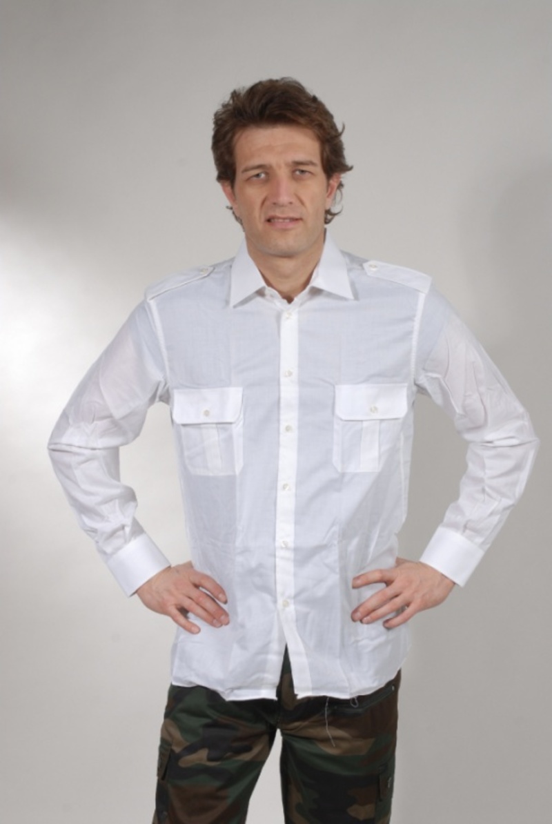 Camicia bianca manica lunga sale