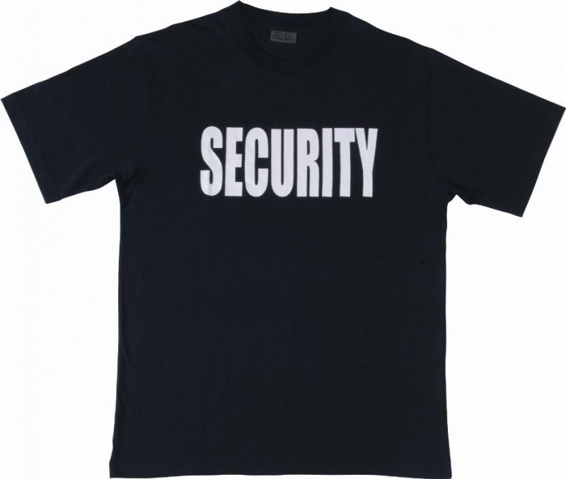 T-shirt SECURITY nera